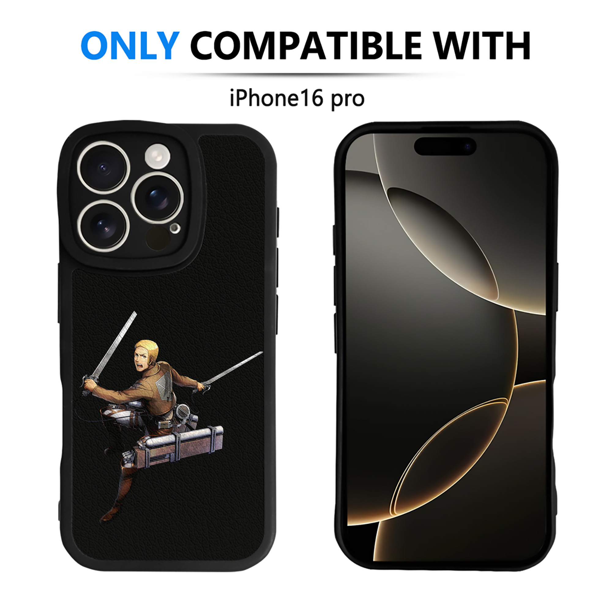 （画像用） 進撃の巨人 ライナー・ブラウン Attack on Titan Reiner Braun 【iPhone 16シリーズ対応】シリコンスマホケース（レザー調） 材質：シリコン